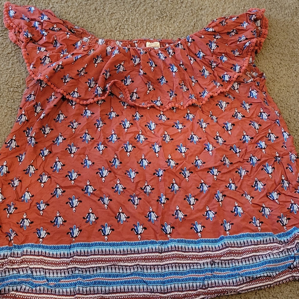 Orange and Blue Top